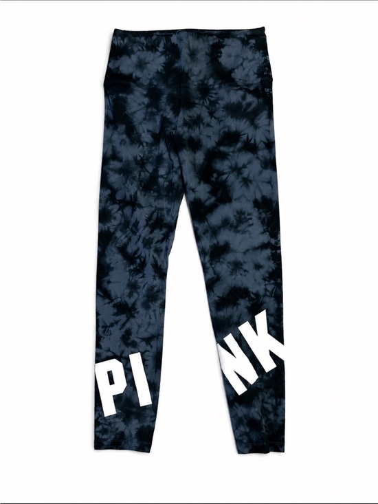 PINK Victoria's Secret Pants - PINK Victoria's Secret Blue/Navy Tie-Dye Leggings with White Logo